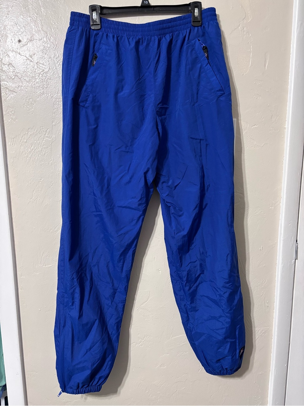 Vintage Outersport Nylon Wind Pants Men's Large Blue Outdoor Hiking 90s